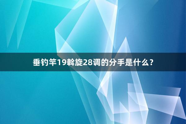 垂钓竿19斡旋28调的分手是什么？